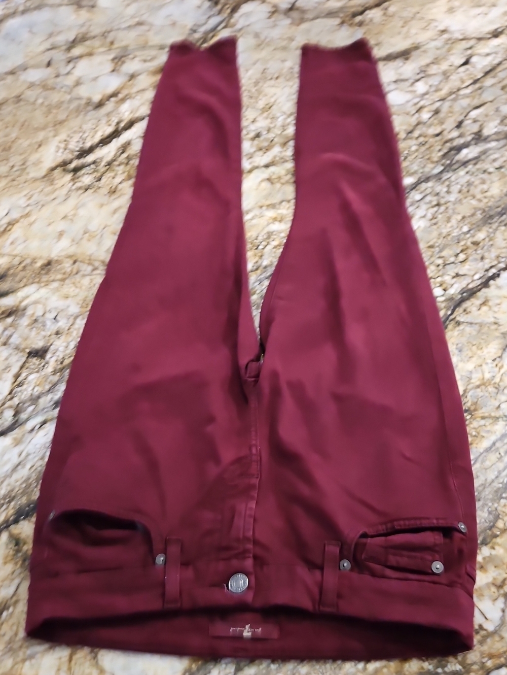 7 For All Mankind Deep Burgundy Pants. Size 26 Inseam 28" Rise 9"